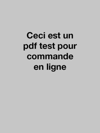 Produit Test commandes pdf